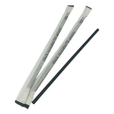 Καλαμάκι Freddo Μαύρο 500τμχ