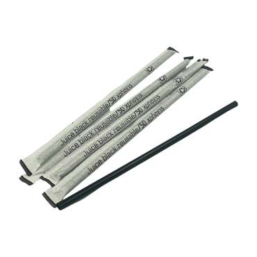 Καλαμάκι Γρανίτας Επαναχρησιμοποιούμενο Μαύρο 500τεμ