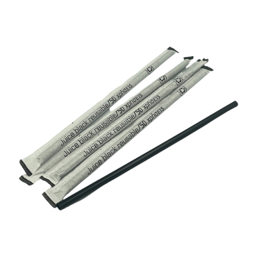 Καλαμάκι Γρανίτας Επαναχρησιμοποιούμενο Μαύρο 500τεμ