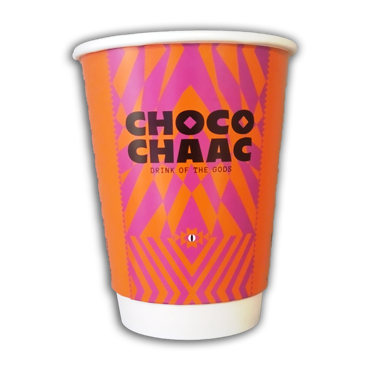 Ποτήρι Χάρτινο 14oz Διπλότοιχο Choco Chaac 25τμχ