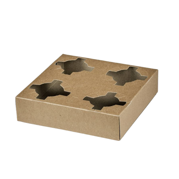 Craft Paper Cup Holder 4 Cavities 50pcs