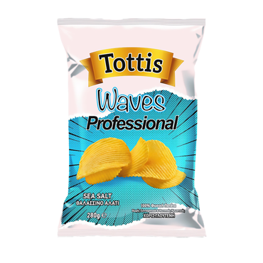 Tottis Waves Pro Chips Sea Salt 280gr Tottis Waves Pro Chips Sea Salt 280gr